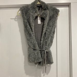 White House Black Market Fur Vest